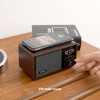 mooas Retro Bluetooth Radio Speaker, Wireless Charging Desk Clock, Bedside