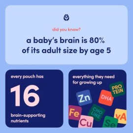 Cerebelly Organic Purple Carrot Blueberry Baby Food Pouch Supports Brain Development 4oz