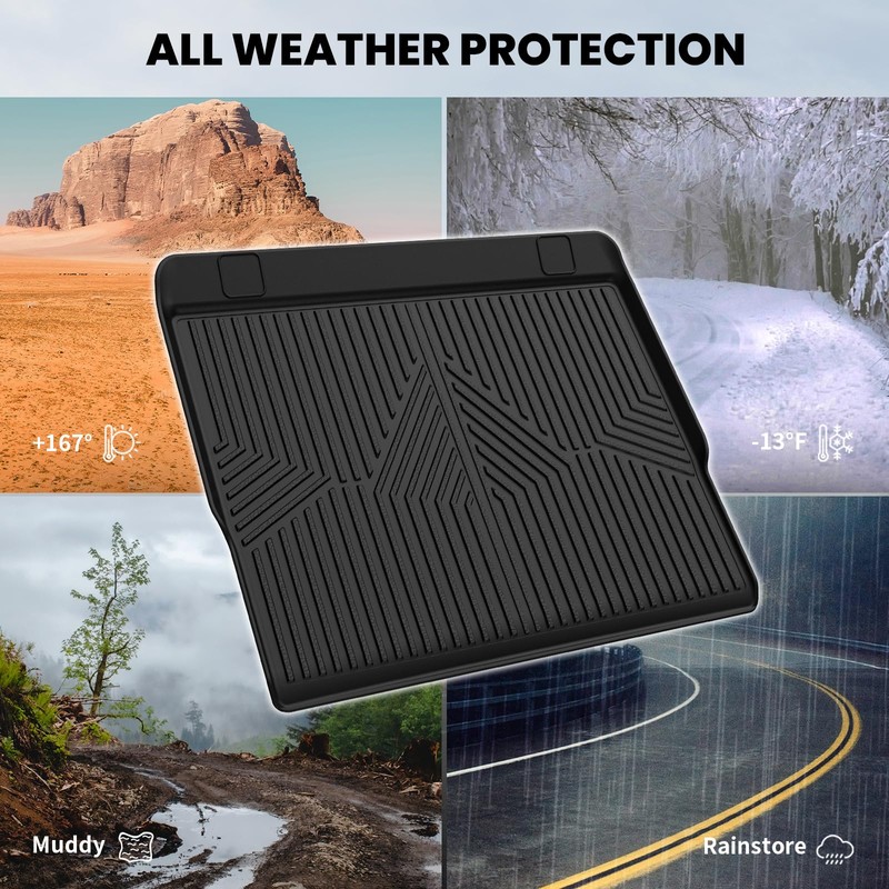 LASFIT Trunk&Seatback Mats for Toyota 4Runner 2013-2024 (5 Seats),All Weather