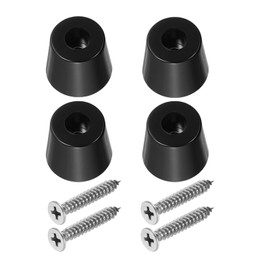 PATIKIL Cutting Board Feet, 4 Pack Round Rubber Feet Bumpers Non Slip Bumper Pads with Stainless Steel Screws for Furniture Chairs Desks Electronics (0.26" Wx0.98 H)