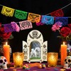 AUGSUN 10 Pcs Dia De Los Muertos Ofrenda,Day of The