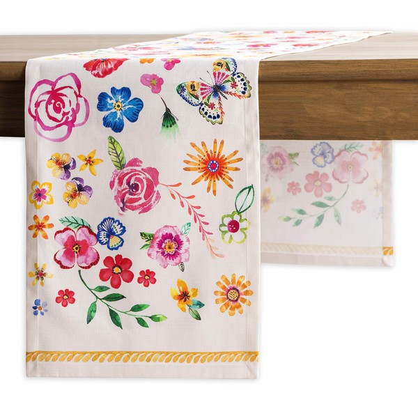 Maison d' Hermine Spring/Summer Table Runner, 100% Cotton, Decorative, Washable
