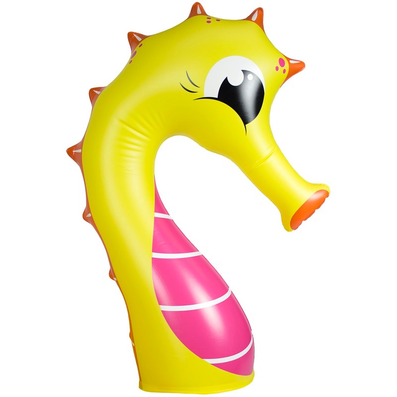 Poolmaster 48-Inch Inflatable Swimming Pool Party Float, Seahorse, Yellow