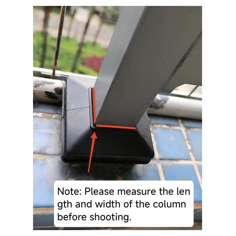 sourcing map Post Skirt, 4pcs 100x100mm/3.94x3.94" Plastic Split Style Post