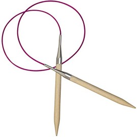 KnitPro 150 cm x 8 mm Basix Fixed Circular Needles, Birch