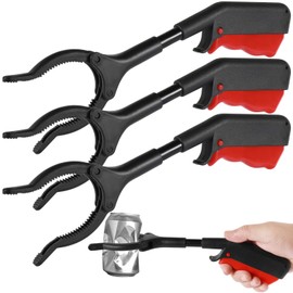 Sinofort Children's Grab Tongs, Pack of 3 Rubbish Grabber, 30 cm Gripper for Seniors, Short Rubbish Grabber, Grab Aid for People with Disabilities, Short Rubbish Tongs for Recycling, Garden, Yard