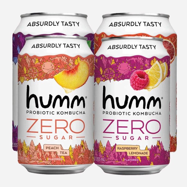 HUMM Zero Sugar Kombucha Variety Pack of 4 FRESH STOCK