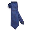 HISDERN Ties for Men Classic Royal Blue Long Tie and