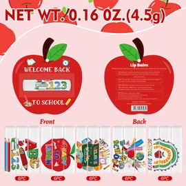 30 Pack Back to School Gifts for Students Bulk Lip Balm First Day of School Party Favors Moisturizing Natural Lip Balms for Kids Classroom Kindergarten Preschool Prize Party Supplies