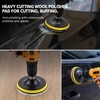 Kshineni 7 Pcs 3 Inch (80 mm) Wool Buffing Polishing