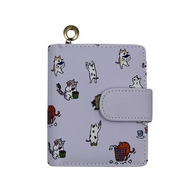 ANKOMINA Girls Zipper Wallet Cute Cat Printed Purse Coin Card Holder Wallet Fashion Small Clutch Handbag for Women