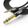 MillSO 6.35mm 3.5mm Converter Cable, 2.4m Male to Male Audio