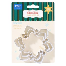 PME CH24CCC137 Christmas Cookie Cutters, Snowflakes (Set of 3), Steel