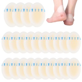 Pack of 24 Blister Pads, Blister Pads, Gel Plasters, Invisible Hiking Hydrocolloid Plasters for Protective Skin, Extra Strong Protection, Relief from Friction Pain, Fingers, Toes, Forefoot, Heel