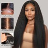 BLY Glueless Wig Kinky Straight Human Hair Lace Front Wigs