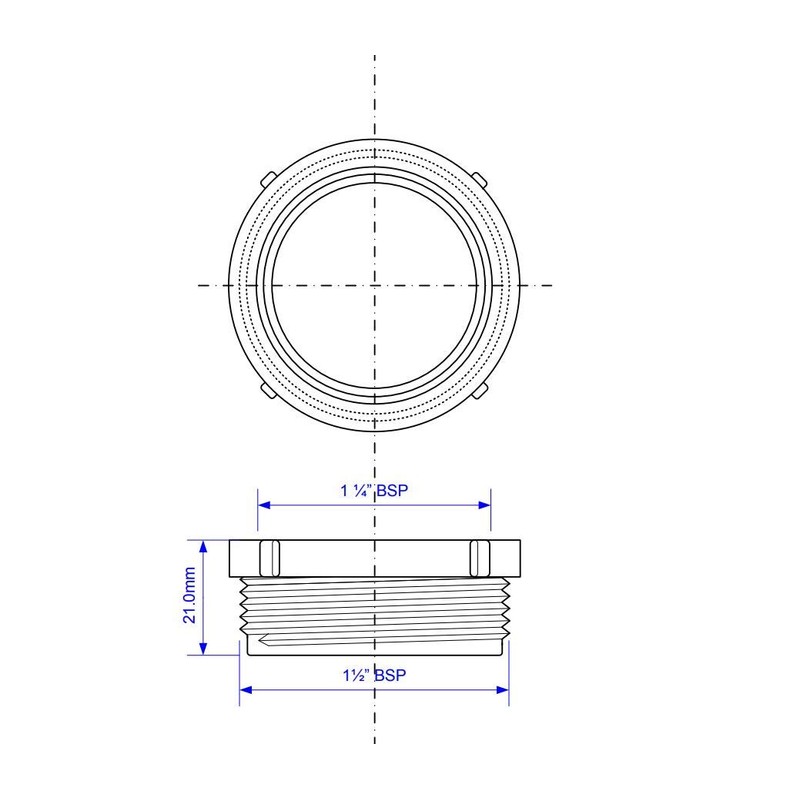 Mcalpine CARD-27 1.5" x 1.25" Trap Inlet Reducer - T16