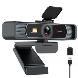 Angetube Cámara web de gran angular 4K para PC – FOV de 120°, enfoque automático PDAF, 2 micrófonos con cancelación de ruido, 1080P@60FPS, corrección 