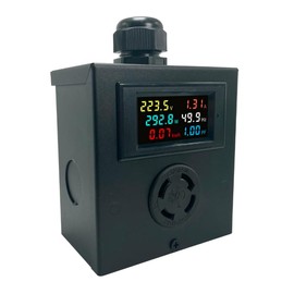 BUYSFORLIFE L14-30 Outlet Meter Box Installation Kit Assembly Required for Custom Application w/Box, Recepticle, LCD Meter, Screws, Cable Gland 120-240v Ampmeter, Voltmeter, Monitor Energy Usage