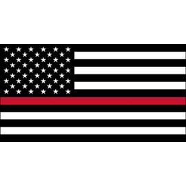 Rogue River Tactical Thin Red Line Firefighter Flag Sticker Support of Fire Fighters Fireman EMT USA