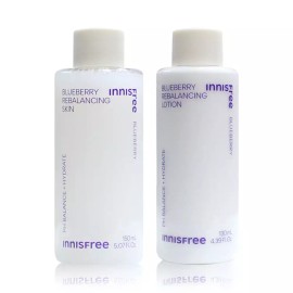 Innisfree 이니스프리 블루베리 리밸런싱 2종 스킨150ml+로션130ml 저자극 수분 토너 에멀전 Innisfree Blueberry Rebalancing 2-Set Skin 150ml + Lotion 130ml Low Irritation Moisturizing Toner Emulsion