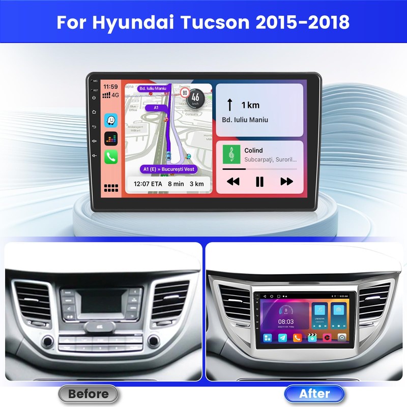 Inefala 2+64G Screen for Hyundai Tucson 2015 2016 2017 2018