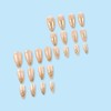 Almond Press on Nails Gold Fake Nails Medium False Nails