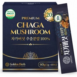 Chaga Mushroom Tea Extract Powder Powder 60 packets, 1 pc / 차가버섯 차 추출분말 가루 60포, 1개