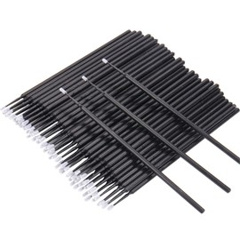 400 PCS Micro Applicator Brushes Disposable Eyelash Extension Microswab Mascara Wands Brush For Lash Remover Brush Tools Black( head diameter 1.5mm)