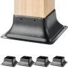 4x4 Heavy Duty Powder-Coated Steel Post Bracket 4Pcs Internal 3.6"x3.6"