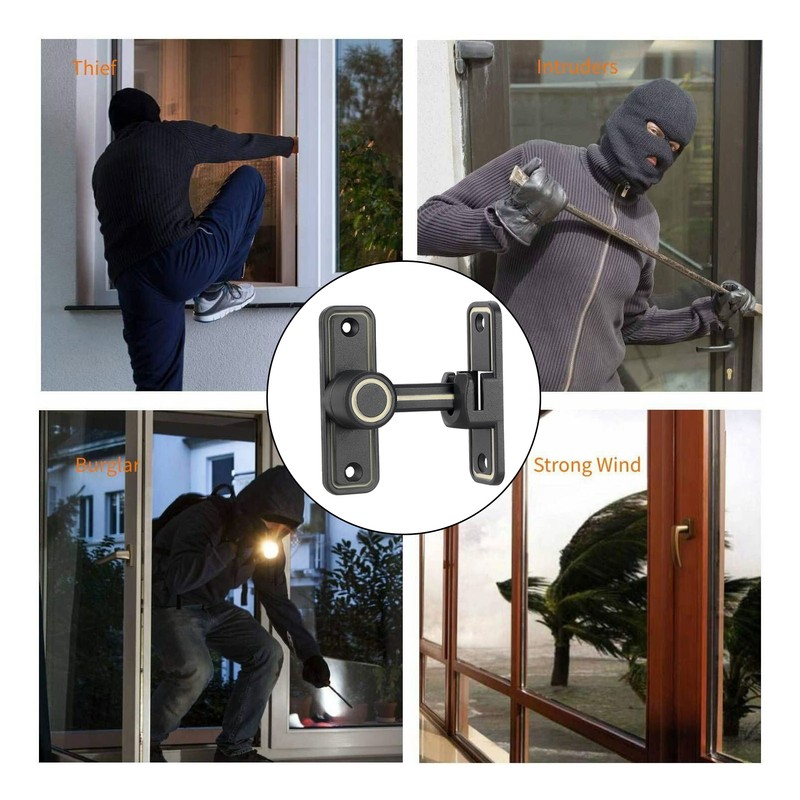 Sliding Door Bolt Luminous Prevent Theft Safe Stainless Steel 90