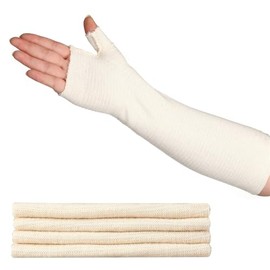 CXWZRU Tubular Elastic Support Bandages Wrist Thumb Spica Stockinette Tubing Wrap Liner Skin Protection Sleeve (4 Pcs, 3.9 x 13.3 Inch)
