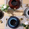LeRatio Ceramic Dinnerware Sets of 6,Poreclain Plates and Bowls Sets,Handmade