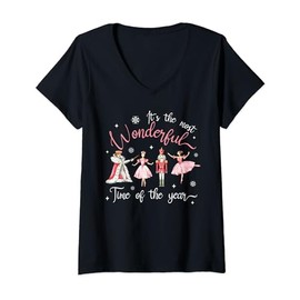 Womens It's The Most Wonderful Time Of The Year Nutcracker Ballet V-Neck T-Shirt