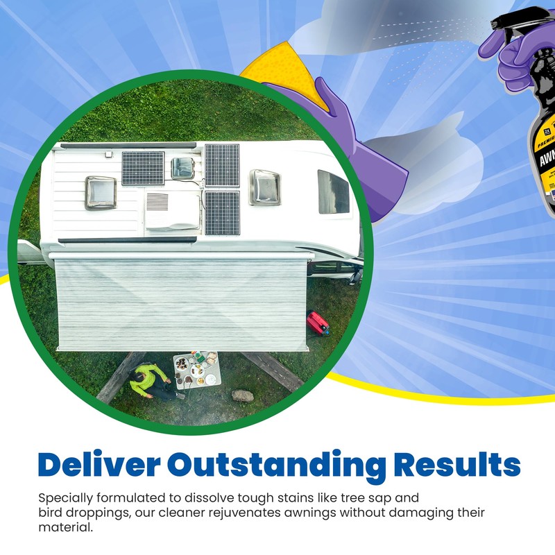Walex RV Awning Cleaner - Safe for Vinyl & Fabric,