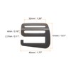 sourcing map Metal G Hooks Webbing Buckles, 8Pcs 0.98" 25mm