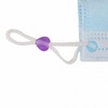Adjustable Mask Strap Stopper for Kids - DIY Mask Cord Length Reducer Heart Baby Pink (10 Pcs) 7ea
