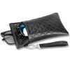 RayLove Double Eyeglasses Pouch with Carrying Strap PU Leather Soft