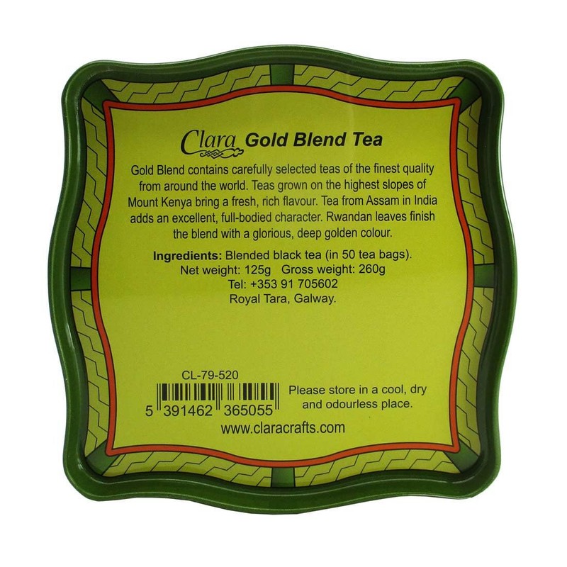 Irish Breakfast Tea - Celtic Peacock Irish Weave Designed Tin,