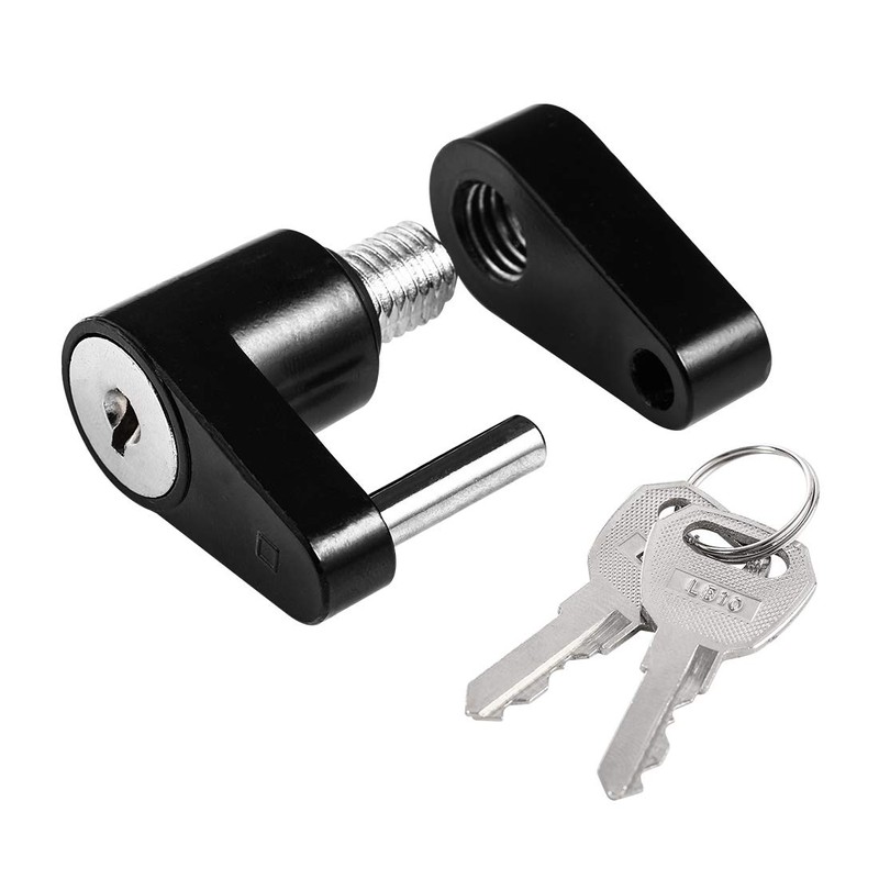 CZC AUTO Black Trailer Hitch Coupler Lock, Dia 1/4 Inch,