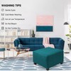 GERLNF Square Ottoman Cover,Stretch Square Covers Slipcover,Soft Knitted Jacquard Cover