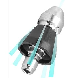 MIZORLIE Pressure Washer Sewer Jetter Nozzle with Stainless Steel,3/8'' Quickly Connector, 5000 PSI Orifice 6.5
