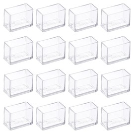 sourcing map 20Pcs Chair Leg Floor Protectors, 15x30mm/0.59x1.18" PVC Anti-Slip Furniture Leg Feet Cover for Hardwood Floors Patio Chair Table Bed, Transparent