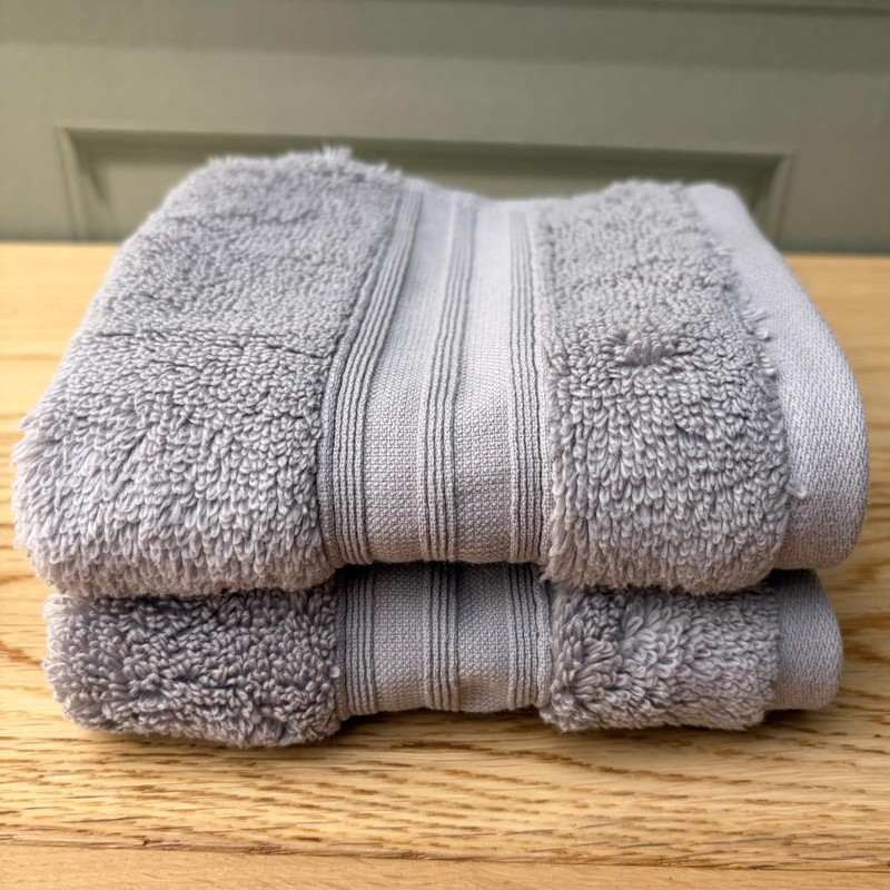 Turkish Cotton Face Cloths Pack of 2, 550 GSM, Soft
