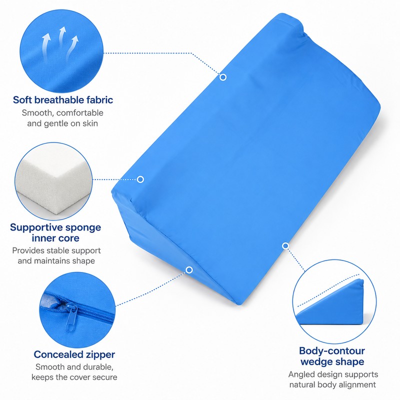 Breathable Triangular Nursing Support Cushion for Bed Rest – Skin-Friendly