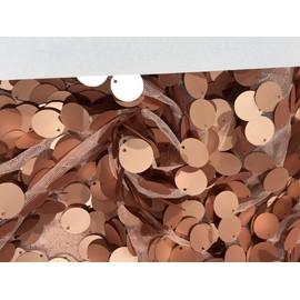 58" Wide Jumbo Teardrop Sequin Mesh with Lycra/Stretch - Available in 3 Colours - Blush/Rose Gold and Gold Rose