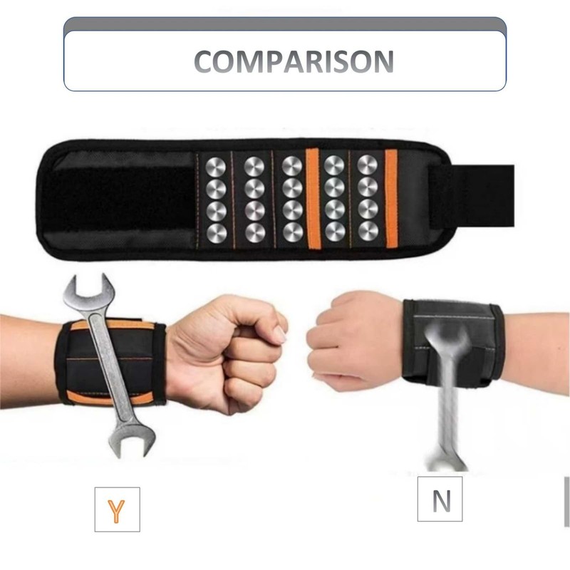 Fluox Fuya Magnetic Wristband for Tools with 15 Strong Magnets,