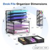 Reeplan 7 Tier Desk File Organizer, Letter Tray Paper Organizer
