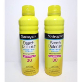 NEUTROGENA BEACH SPRAY SPF 30 SUNSCREEN SPRAY 6.5 OZ (LOT OF 2)