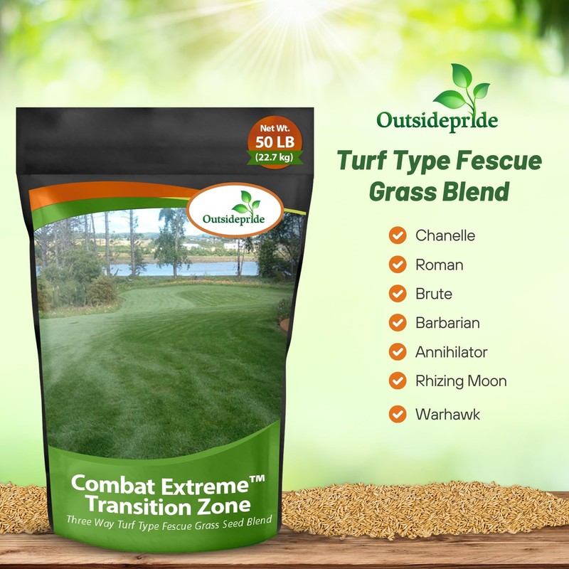 Outsidepride 50 lb. Combat Extreme Turf Type Fescue Lawn Grass