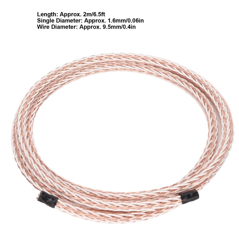 RCA Interconnect Cable OCC Copper 16 Core High Fidelity Speaker